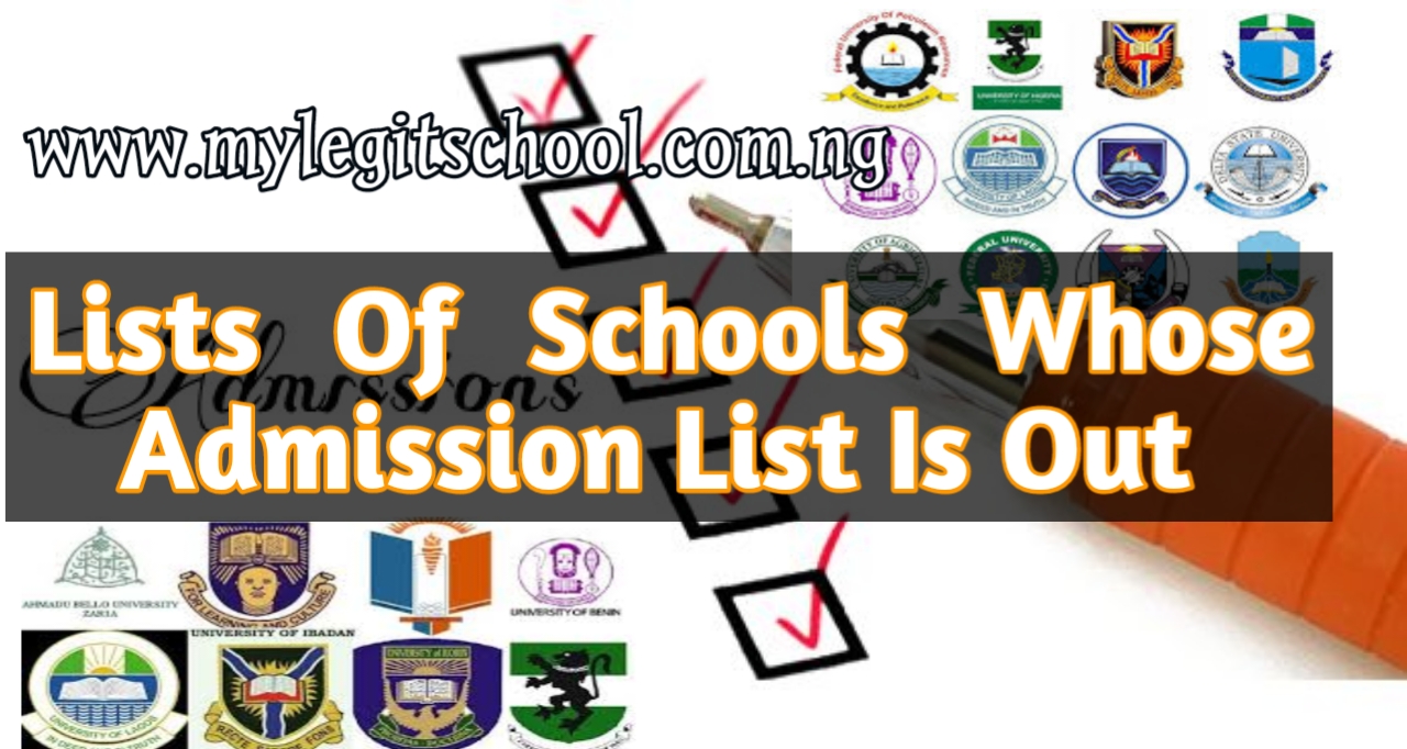 List Of Schools Whose Admission List Is OutList Of Schools Whose Admission List Is Out