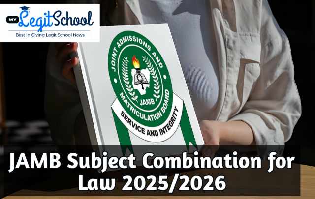 JAMB subject combination for Law